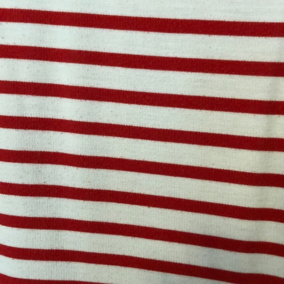 Fit and flare white and red striped dress - Picture 3 of 6